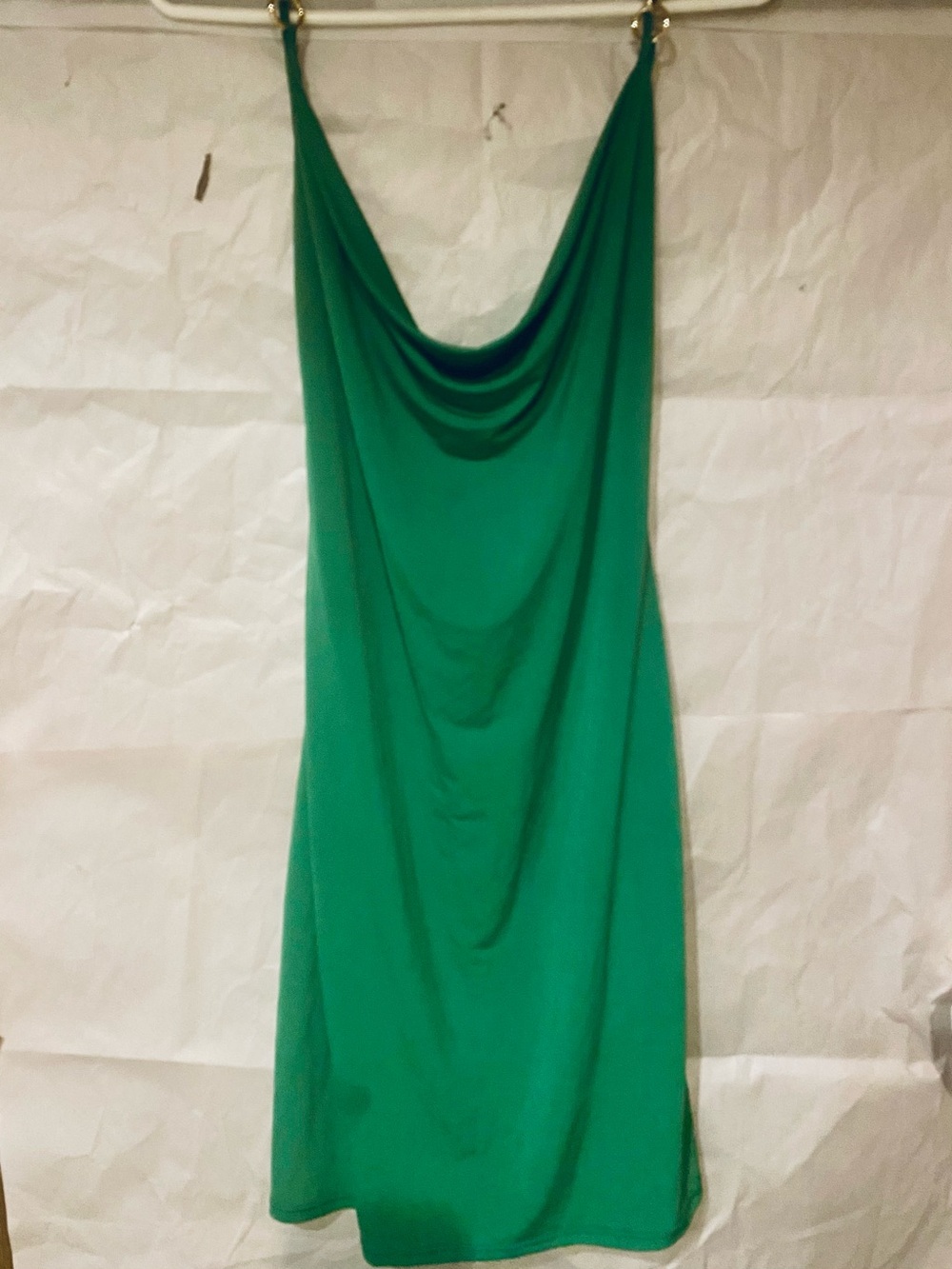 Elegant Backless Green Dress
